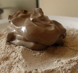 Hydrated Three Clay Blend on a bed of Clay Powder